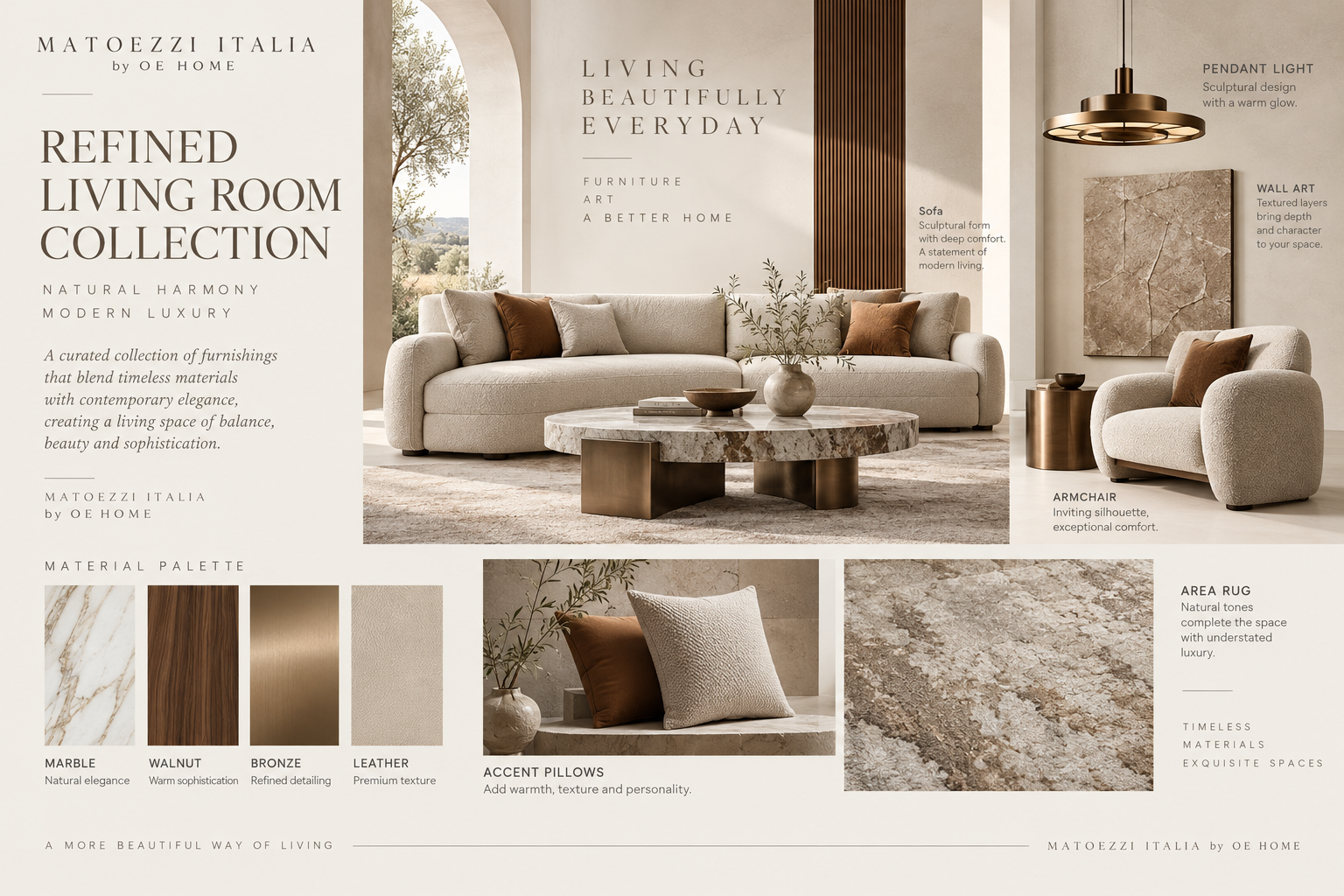 Refined living room collection