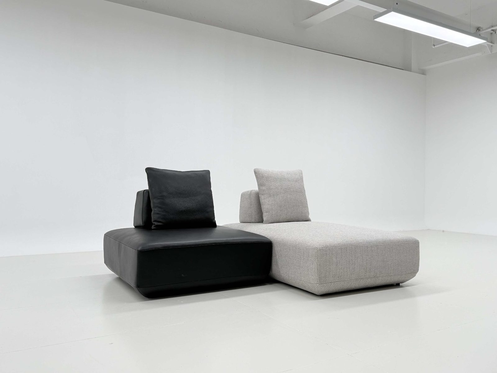 Modern fabric sofa ready for QC