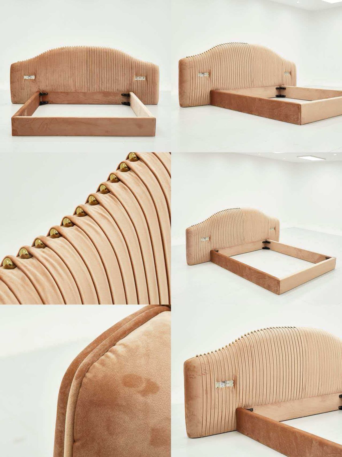 Luxury bed with padded headboard