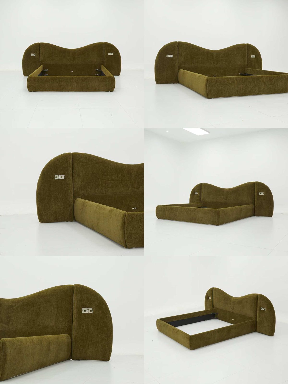 Channel-tufted bed on production line