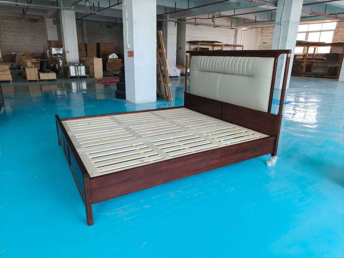 Contemporary bedroom set staged