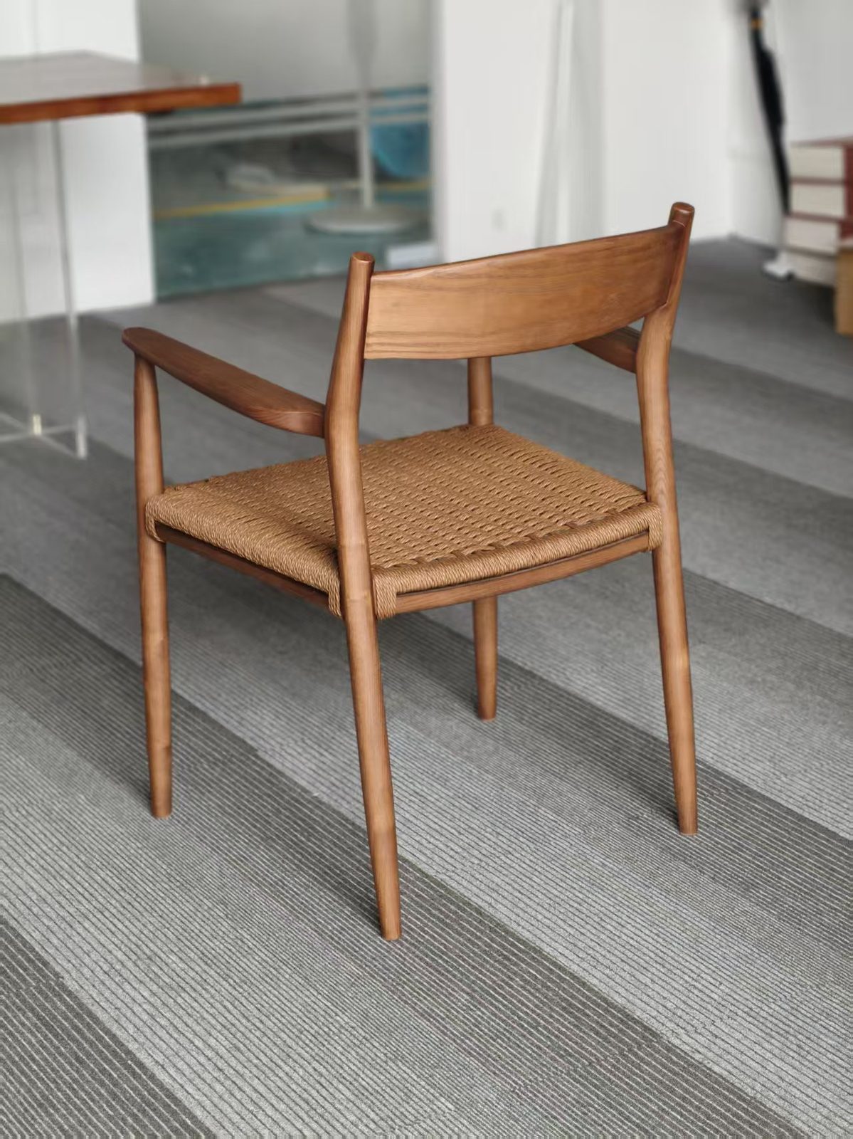 Dining chair in boucle fabric