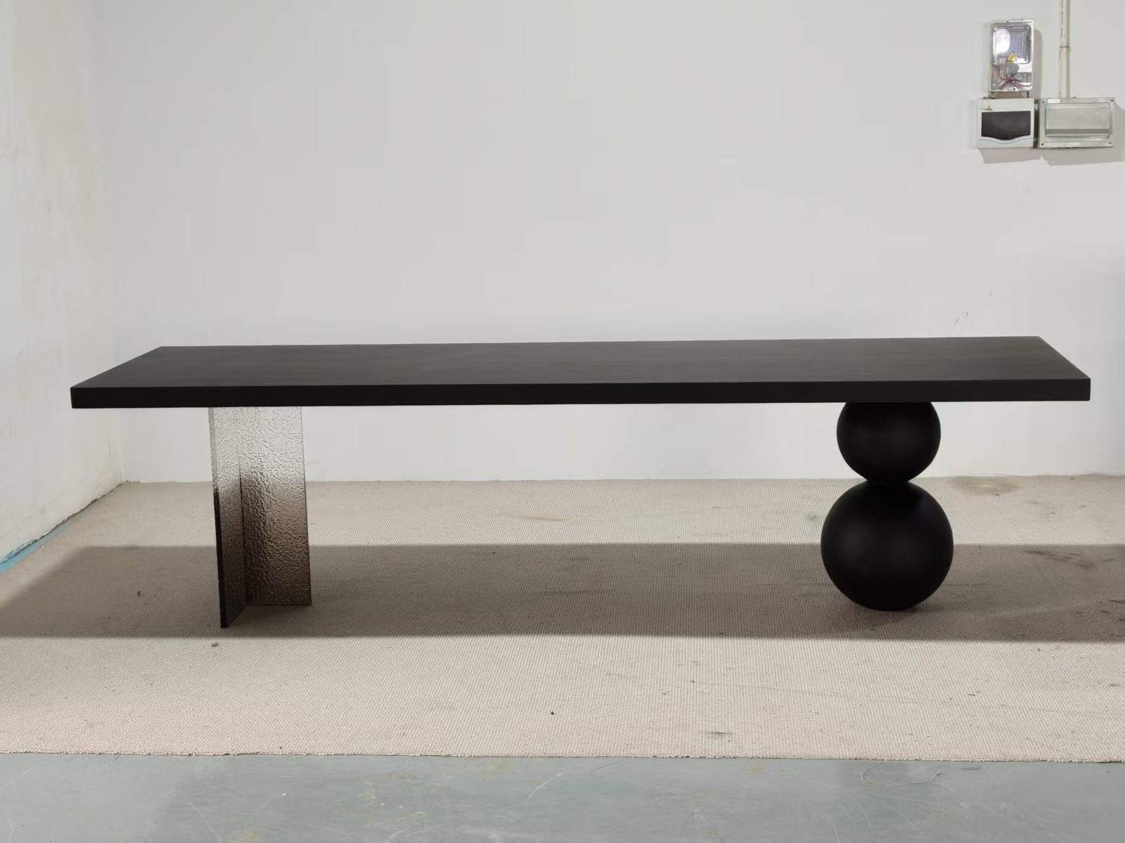 Contemporary dining table and chairs