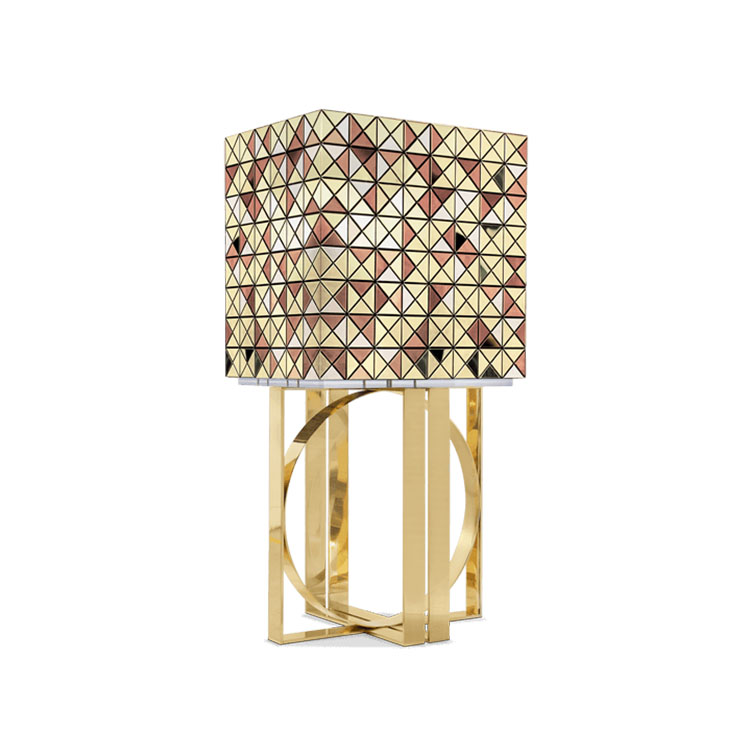 PIXEL ANODIZED GOLD LEGS CABINET
