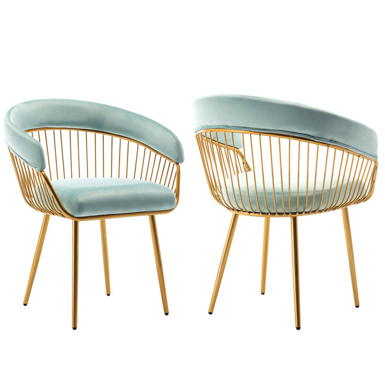 Modern Mid Century Upholstered Velvet Dining Chairs