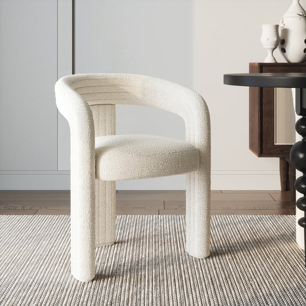Modern Channel Back C-Shaped Dining Chair
